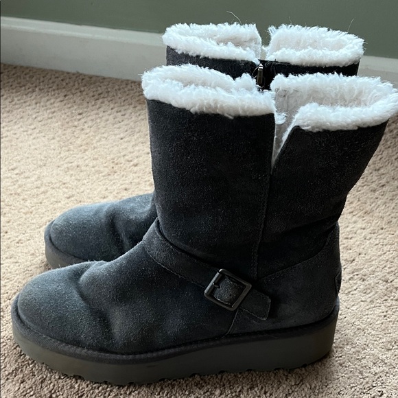 UGG Koolaburra Gray Suede fleece lined Boots - Picture 2 of 13